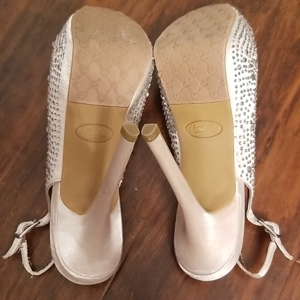 HOT BUYπ₯ NEW Crystal Peep Toe Slingback Heels!!! - Picture 6 of 8